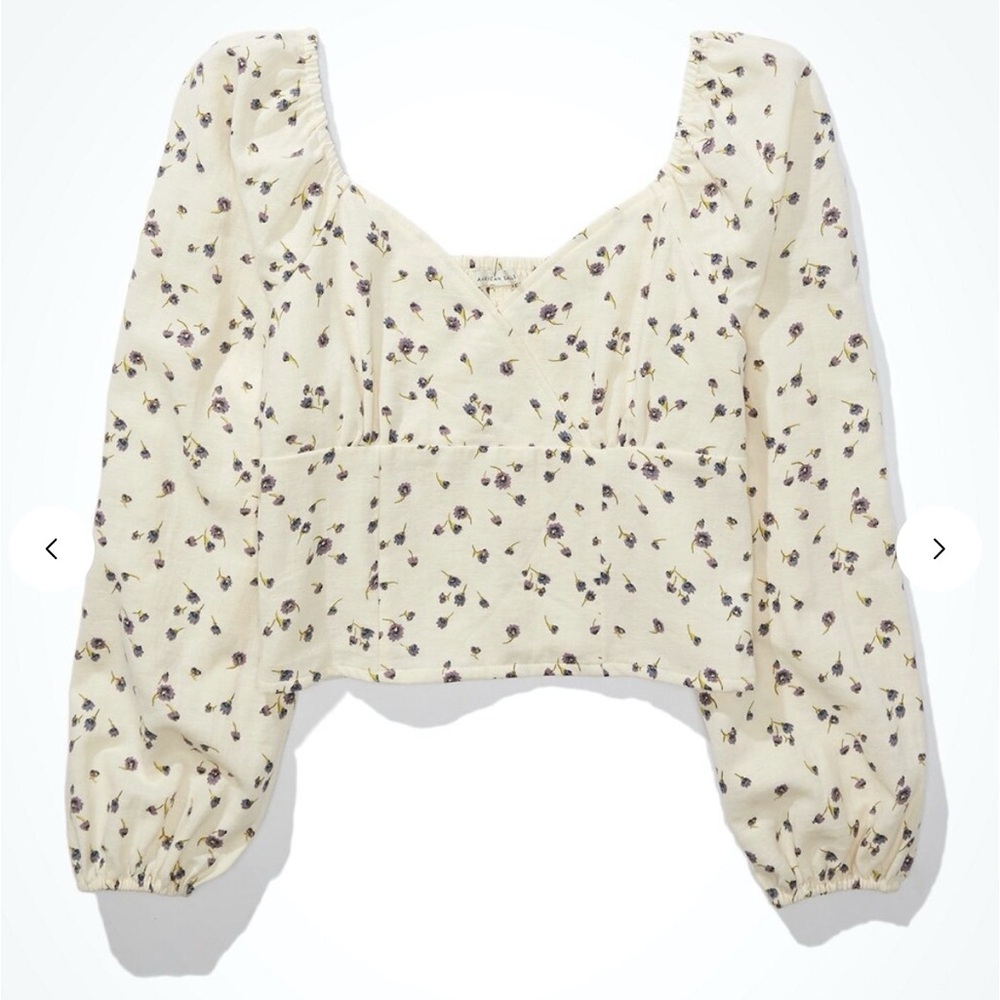 American Eagle Sweetheart Neckline Blouse